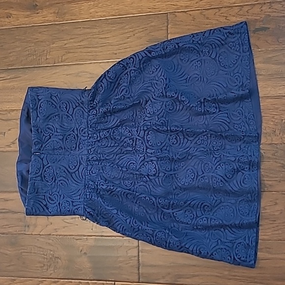 Trina Turk navy blue strapless cocktail dress size 8 - Picture 2 of 8